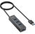 UNITEK 1.2m 4-Port USB A Hub - Black