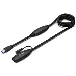 UNITEK 15M USB3.0 Type-A Male to Type-A Female Extension Cable - Black