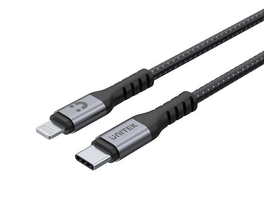 Unitek 1m USB-C to Lightning Cable - Black