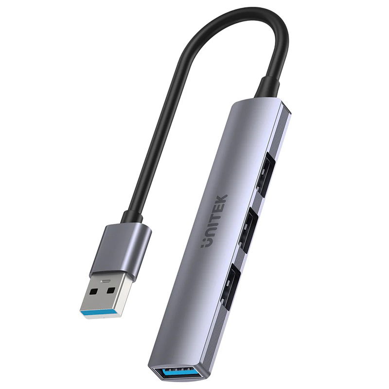 UNITEK 4-in-1 Multi-Port USB-A Hub - Space Grey