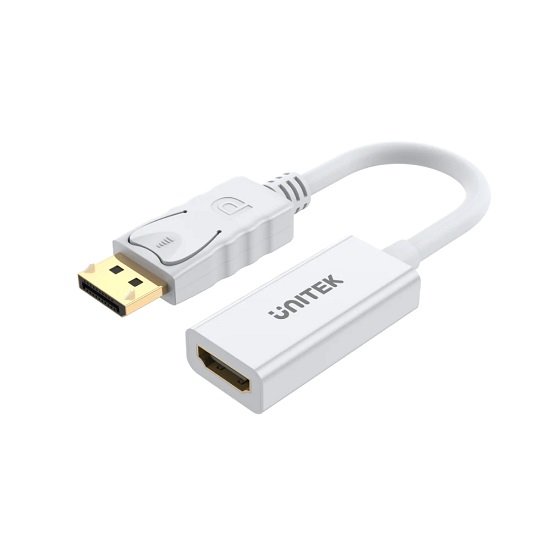 Unitek 4K 30Hz DisplayPort to HDMI 1.4 Adapter - White