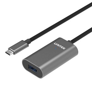 Unitek 5m USB 3.1 USB-C to USB-A Active Extension Cable - Space Grey