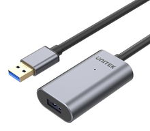 view Unitek 5m USB 3.0 USB-A to USB-A Active Extension Cable - Space Grey