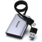 Unitek 60cm USB C and USB-A to Dual HDMI Adapter