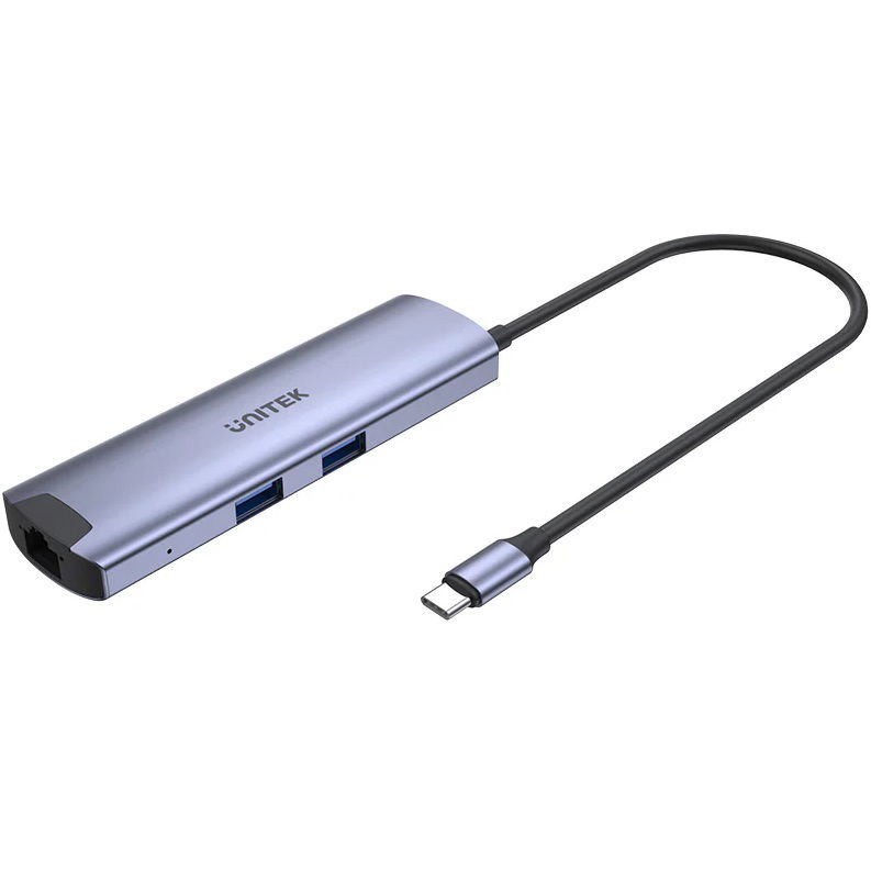 Unitek 6-in-1 Multiport USB-C HUB - Space Grey