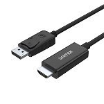 Unitek 1.8m DisplayPort to HDMI Cable - Black