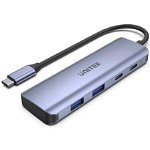 Unitek uHUB Q4 Next 4-in-1 USB-C Hub - Space Gray