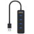 UNITEK H1117A Q4 5Gbps USB 3.0 4-Port Hub with USB-A Connector Cable - Black