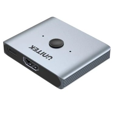 UNITEK HDMI Bi-directional 8K Aluminum Switch - Space Gray
