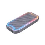 UNITEK SolidForce Spectrum USB3.2 M.2 SSD Enclosure with RGB Lights in Alloy Housing - Space Grey