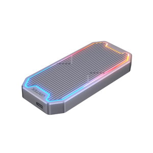 UNITEK SolidForce Spectrum USB3.2 M.2 SSD Enclosure with RGB Lights in Alloy Housing - Space Grey