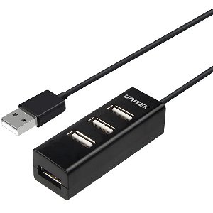 UNITEK USB-A 2.0 4-Port High Speed Hub - Black