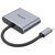 UNITEK USB-C to HDMI 2.0 and VGA Adapter with MST Dual Monitor - Space Grey