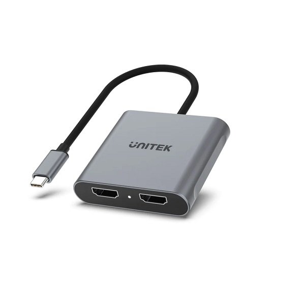 Unitek USB-C to Dual HDMI Adapter - Space Grey