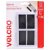 Velcro 25mm x 50mm Stick On Hook & Loop Tape Black - 6 Pack