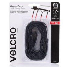 view Velcro 25mm x 1m Heavy Duty Hook & Loop Tape - Black