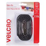 Velcro 25mm x 1m Stick On Hook & Loop Tape - Black