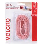 Velcro 25mm x 1m Stick On Hook & Loop Tape - White