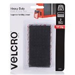 Velcro 50mm x 100mm Heavy Duty Hook & Loop Tape Black - 2 Pack