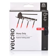 view Velcro 50mm x 2.5m Heavy Duty Hook & Loop Tape - Black