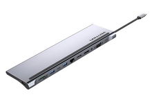 view Vention 0.25M 12-in-1 Multifunction Docking Station with Power Delivery - x3 USB-A, x1 USB-C, x1 VGA, x1 3.5mm, x1 DP, x1 HDMI, x1 RJ45, x1 PD, x1 SD/TF
