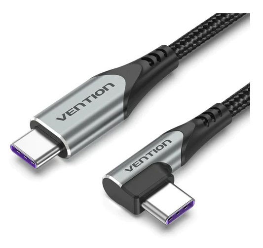 Vention 1M USB C Male Right Angle to USB C Male 5A USB 2.0 Cable