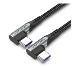 Vention 1M USB-C Male to USB-C Male Dual Right Angle 5A Cable - Gray