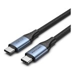 Vention 1M USB-C Male to USB-C Male 5A Cotton Braided Cable - Gray