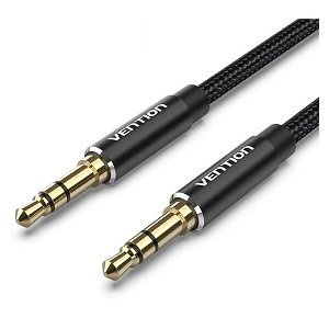 Vention 2M 3.5mm Male to 3.5mm Male Cotton Braided Audio Cable - Black