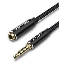 view Vention 2M 3.5mm Male to 3.5mm Female Audio Extension Cable - Black
