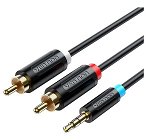 Vention 2M 3.5MM Male to 2-Male RCA Adapter Cable - Black