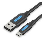 Vention 2M USB-A Male to Micro USB-B Male 3A Cable - Black
