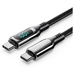 Vention 2M USB-C Male to USB-C Male 5A Cotton Braided Cable - Black
