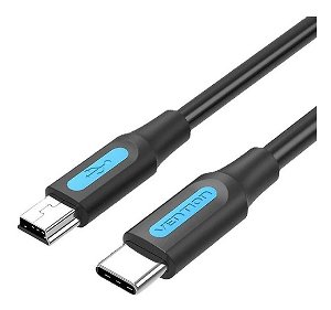 Vention 2M USB-C Male to Mini USB-B Male 2A Cable - Black