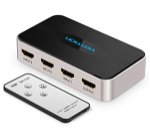 Vention 3 In 1 Out HDMI Switcher with Remote - Gray
