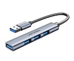 Vention 0.15M 4-Port Ultra Slim Mini USB Hub - Gray