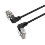 Vention 1m Cat6A UTP Slim Type Rotate Right Angle Ethernet Patch Cable - Black