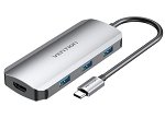 Vention 0.15M 5-in-1 Docking Station with Power Delivery - x3 USB-A, x1 HDMI, x1 PD