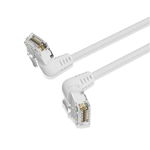 Vention 0.5m Cat6A UTP Slim Type Rotate Right Angle Ethernet Patch Cable - White