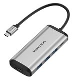Vention 0.15M 5-Port USB-C Multifunction USB Hub - Grey