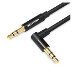 Vention 1.5M 3.5mm Male to 90° 3.5mm Male Audio Cable - Black