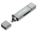 Vention USB 2.0 Multi-function Card Reader - Gray