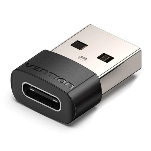 Vention USB-A Male to USB-C Female Adapter - Black