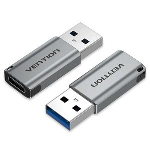 Vention USB-A Male to USB-C Female Adapter - Gray
