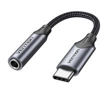 view Vention 0.1M USB-C Male to 3.5MM Earphone Jack - Gray