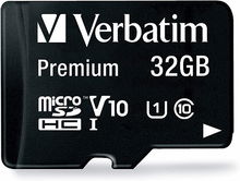 view Verbatim Premium 32GB Class 10 UHS-I U1 V10 MicroSDHC Card with Adapter