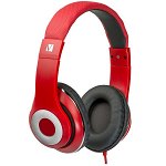 Verbatim Classic Over-Ear Stereo Headphones - Red