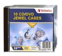 view Verbatim CD/DVD Empty Jewel Cases - 10 Pack