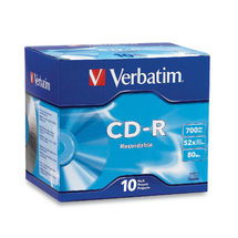 view Verbatim CD-R 52X 700MB CD Discs - 10 Pack with Jewel Case