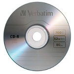 Verbatim CD-R 52X 700MB Branded Surface CD Discs - 50 Pack